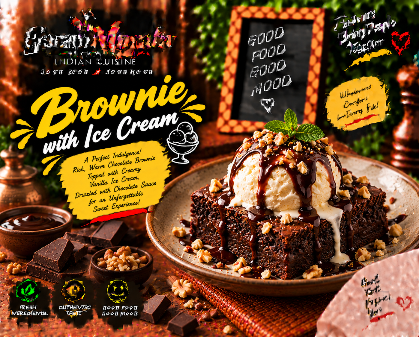 Brownie with Ice Cream