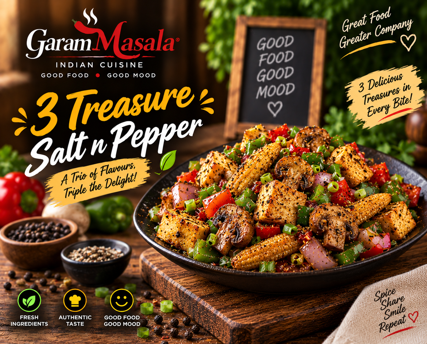3 Treasure Salt N Pepper