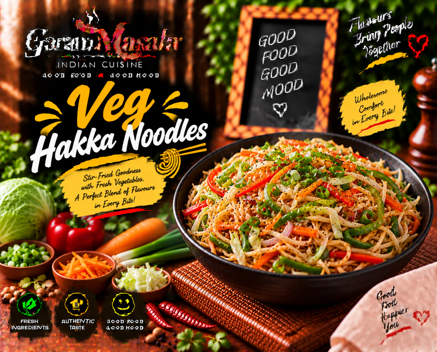 Veg Hakka Noodles